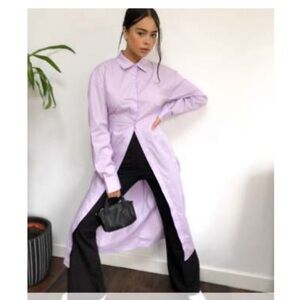 COLLUSION Longline Shirt in Lilac